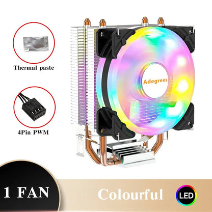 CPU Air Cooler X79/X99 — 3-Pin/4-Pin PWM Fan for Intel LGA 1366/1151/1155/1200/1700/2011 & AMD AM3/AM4/AM5