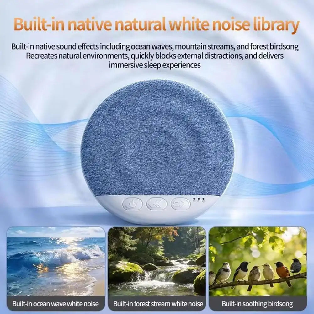 Under Pillow Mini Speaker - HiFi Stereo Sleep Sound Machine with White Noise & 30/60/90-Min Timer