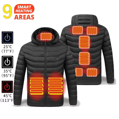 21-Zone USB Heated Jacket for Men & Women – Warm Self-Heating Vest & Coat for Skiing, Camping, Hiking, and Winter Wear