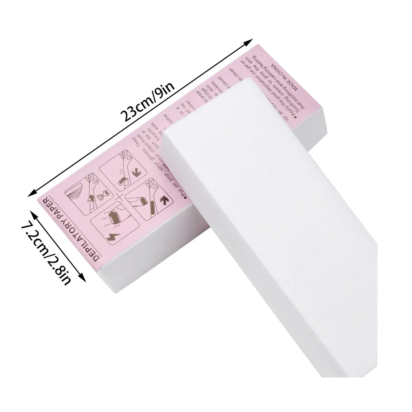100PCS Disposable Thickened Nonwoven Wax Strips – Hair Removal Paper for Beauty & Salon Use