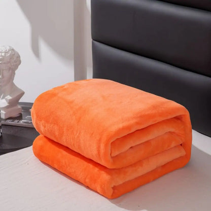 Simple Plush Blanket – Plain Colored, Multifunctional Farley Blanket Cover, Thickened and Warm