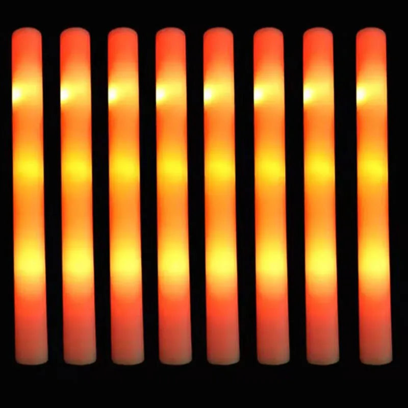 30Pcs Foam Glow Sticks – Colorful LED Flashing Glow Sticks with 3 Modes for Parties, Weddings & Concerts