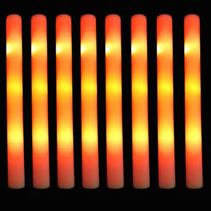 30 Pcs Foam LED Glow Sticks – Colorful Flashing Glow in the Dark Party Supplies for Weddings, Raves & Concerts