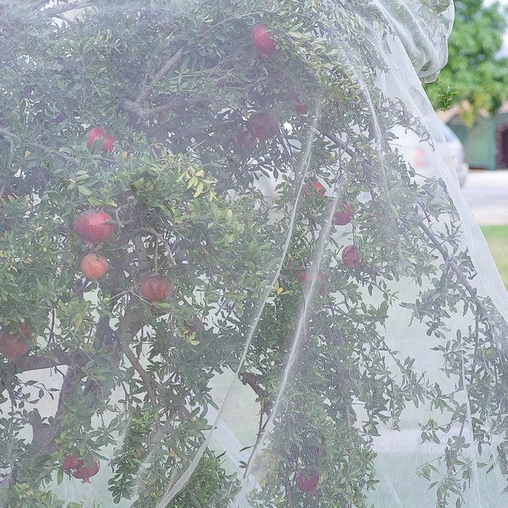White 60 Mesh Garden Insect Netting – Greenhouse Protection Cover for Plants, Vegetables, Pest & Bird Control