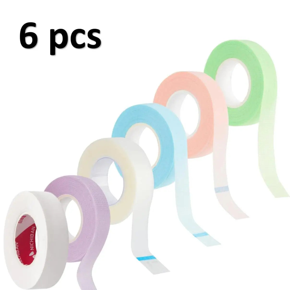 3/6 Rolls Eyelash Insulating Tape – Lint-Free, Breathable Non-Woven Under Eye Pads for Extensions