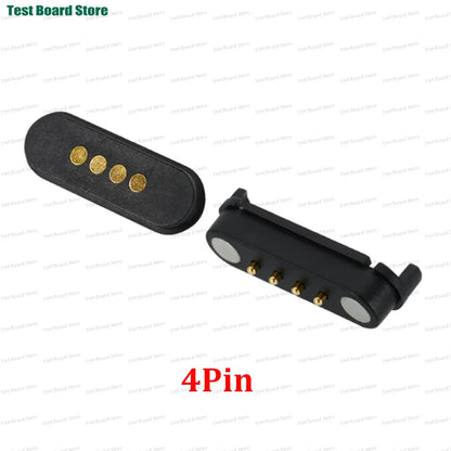 2A DC Magnetic Pogo Pin Connector - 2–8 Pin Spring-Loaded Male/Female Power Socket, 2.5/2.54/2.8mm Pitch, 1–5 Sets