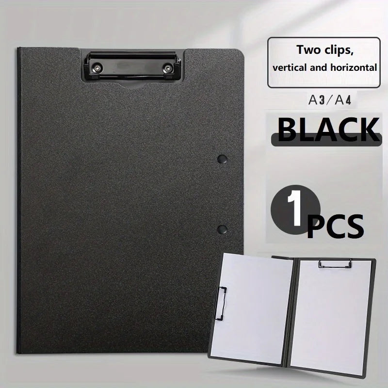 A4 Document Folder with Clipboard Cover – Business & School Paper Organizer File Holder Stationery Office Supplies