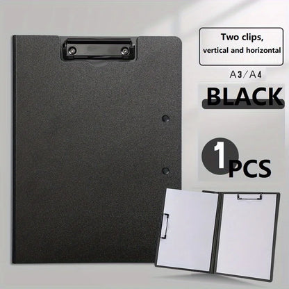 A4 Document Folder with Clipboard Cover – Business & School Paper Organizer File Holder Stationery Office Supplies