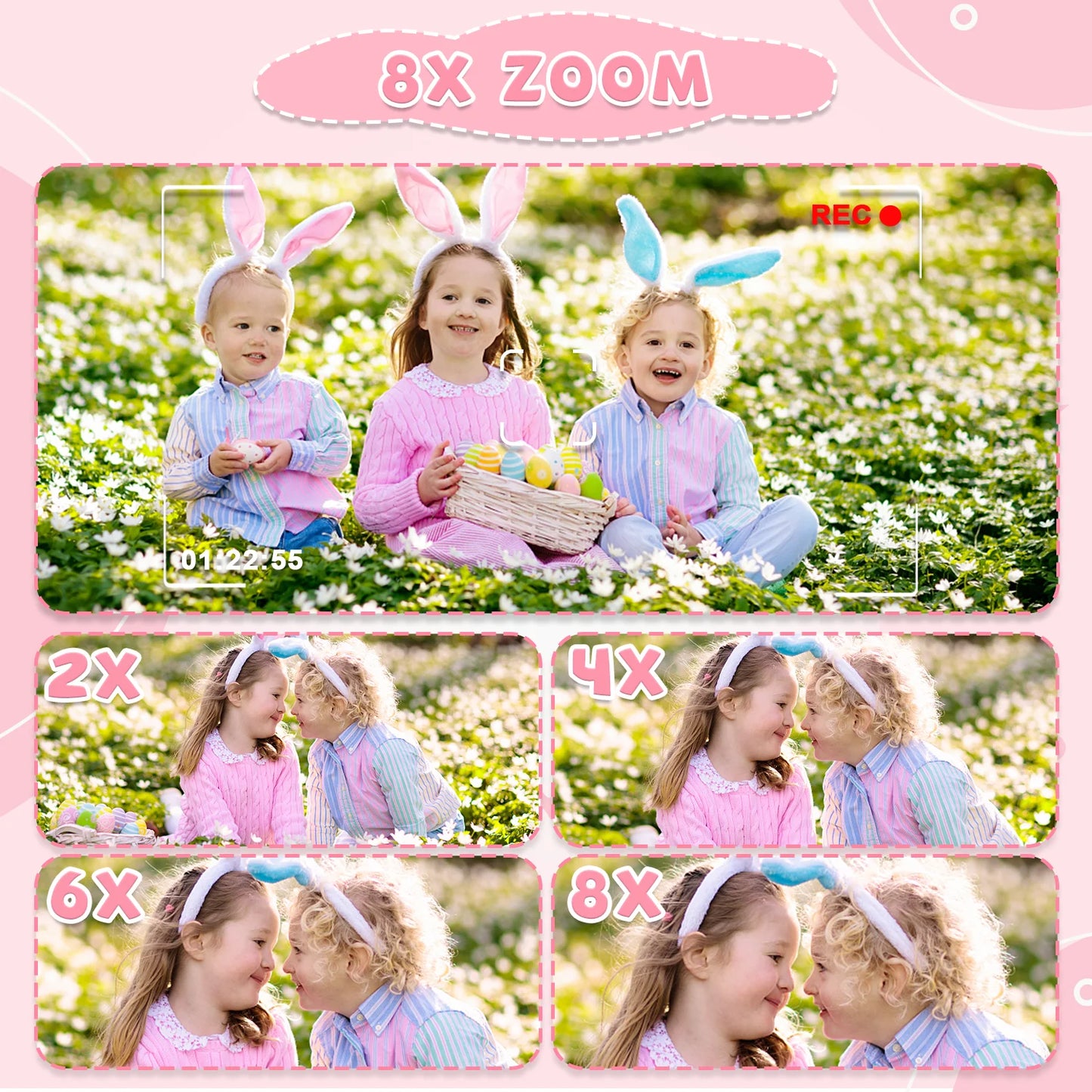1080P HD Kids Digital Camera — Toddler Video Camera with 2.0-inch Screen & Silicone Case