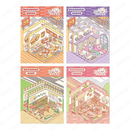 3D Cartoon DIY Landscaping Stickers - Miniature Scene Visual Stacking | Stress Relief Gift for Kids, Babies & Students