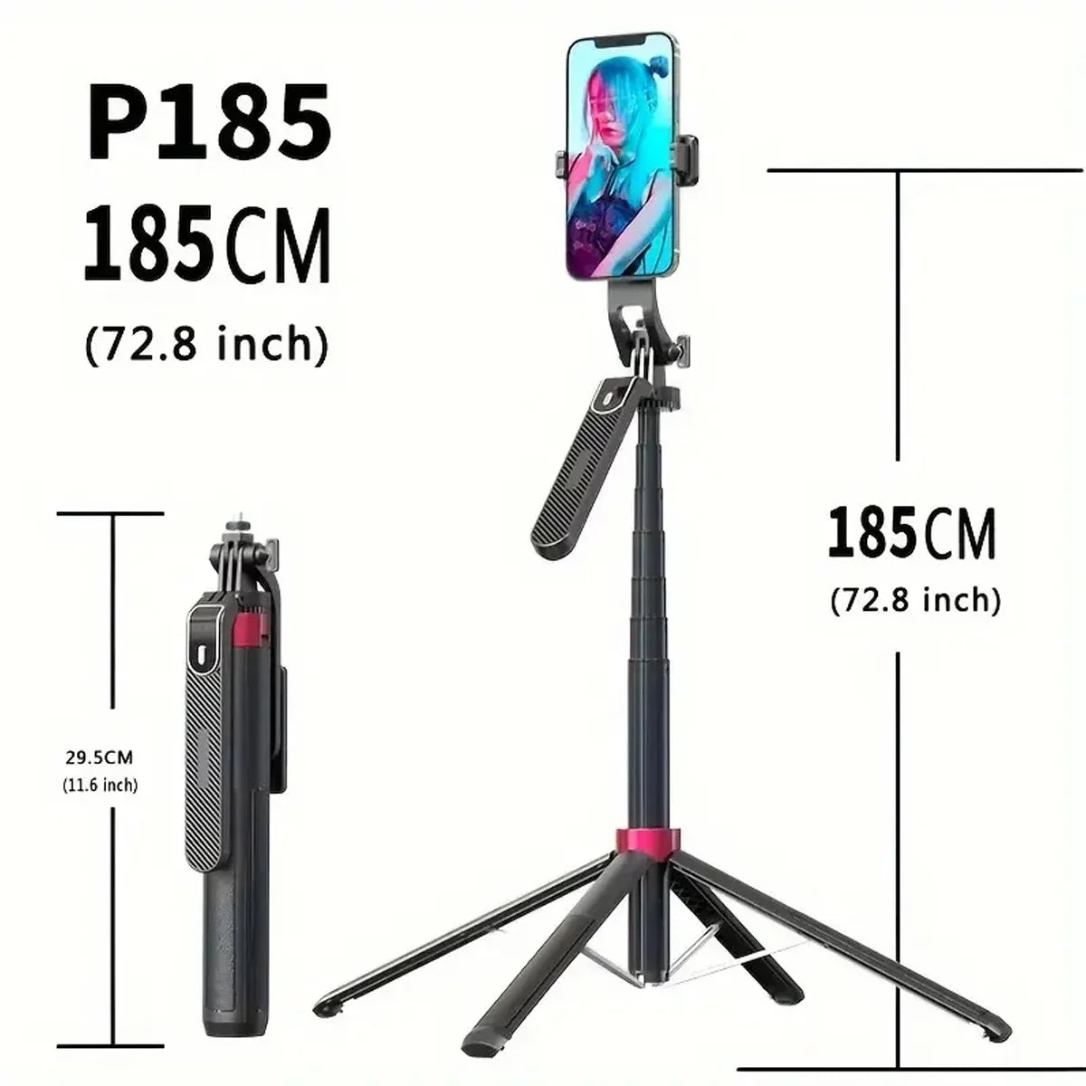 Portable Camera Tripod with Wireless Remote - 360° Rotation for Video Recording & Live Streaming