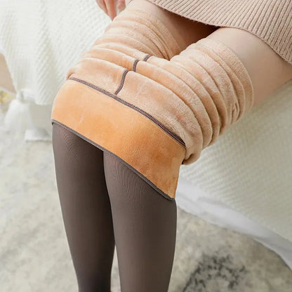 Women’s Thicken Thermal Fleece Leggings – High Waist Winter Tights, Slim Elastic Pantyhose