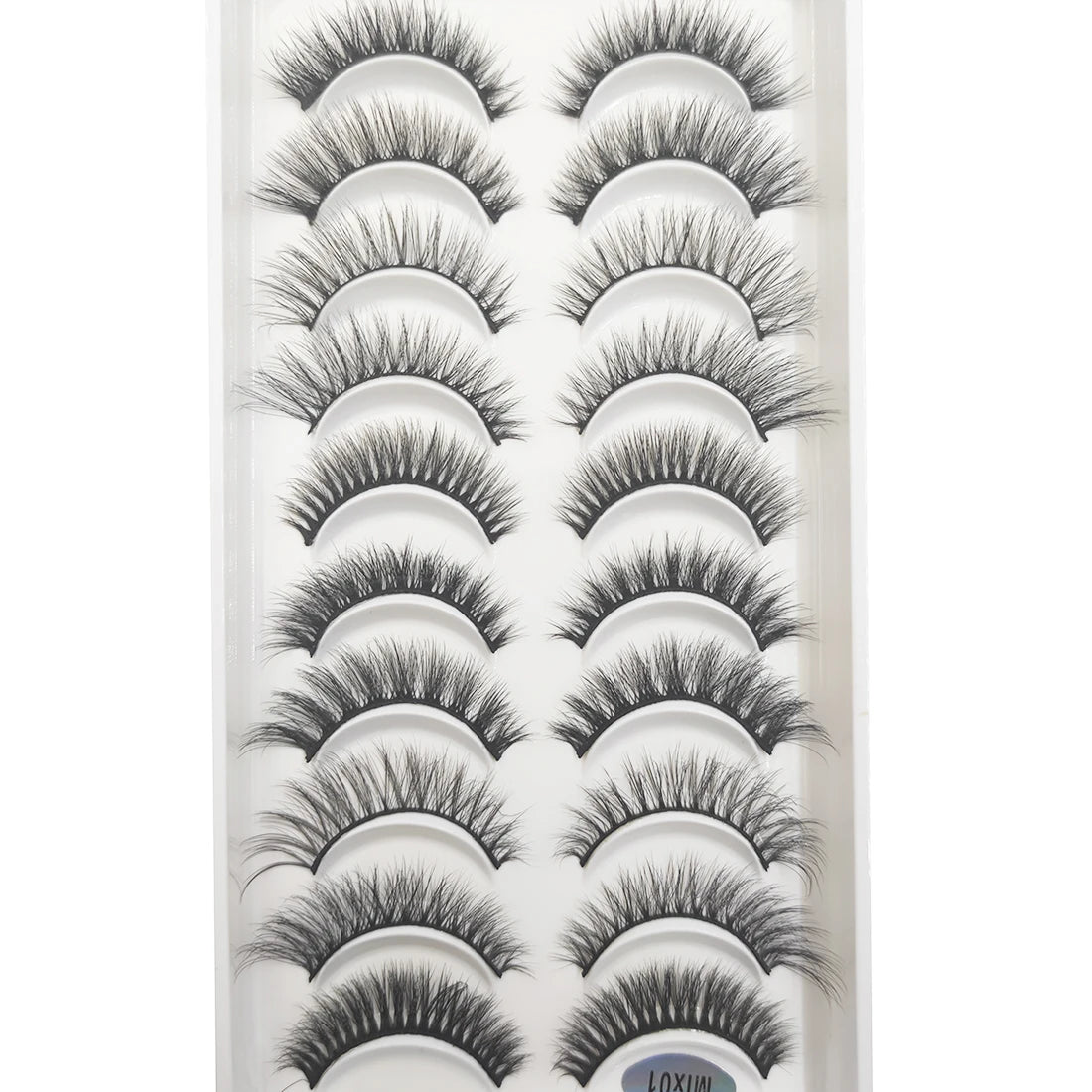 10 Pairs 3D Mink False Eyelashes – Soft Natural Cross Messy Dense Lash Extensions Makeup