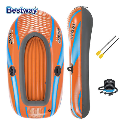 Bestway 1–3 Person Heavy Duty Inflatable Kayak PVC Rafting Adventure Boat for Outdoor Water Sports & Fishing
