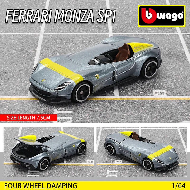 Bburago 1:64 Car Model Collection — Golf GT 2017, Mustang Shelby GT500, Ferrari, Benz & Volkswagen, Kids Xmas Gift Toys for Boys