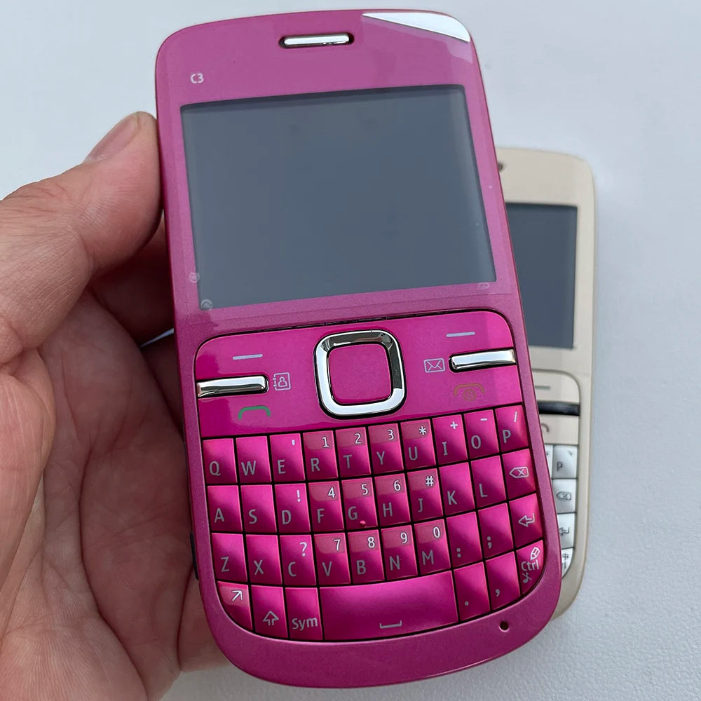 C3-00 Unlocked Mobile Phone - 2.4" GSM 2G QWERTY Keyboard Cellphone with 2MP Camera
