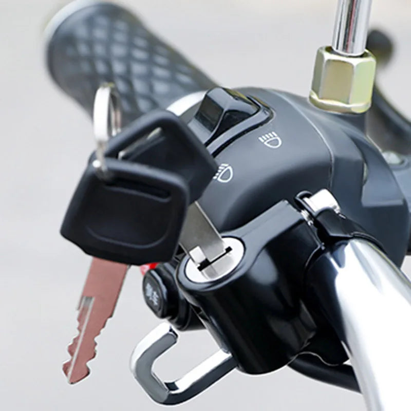 Neutral Helmet Lock for Electric Vehicles | Anti-Theft Motorcycle & Battery Safety Wire Rope Lock