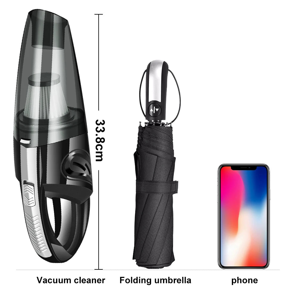Wireless Handheld Vacuum Cleaner – Powerful Cyclone Suction, Rechargeable Quick-Charge for Car, Home & Pet Hair