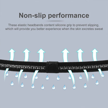 4 Pack Non-Slip Elastic Sports Headbands – Thick Sweatbands for Men & Women, Exercise & Outdoor Use