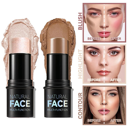 Face Pearl Stone Highlighter Stick – Long-Lasting Contour & Brightening Cheek Illuminator Makeup