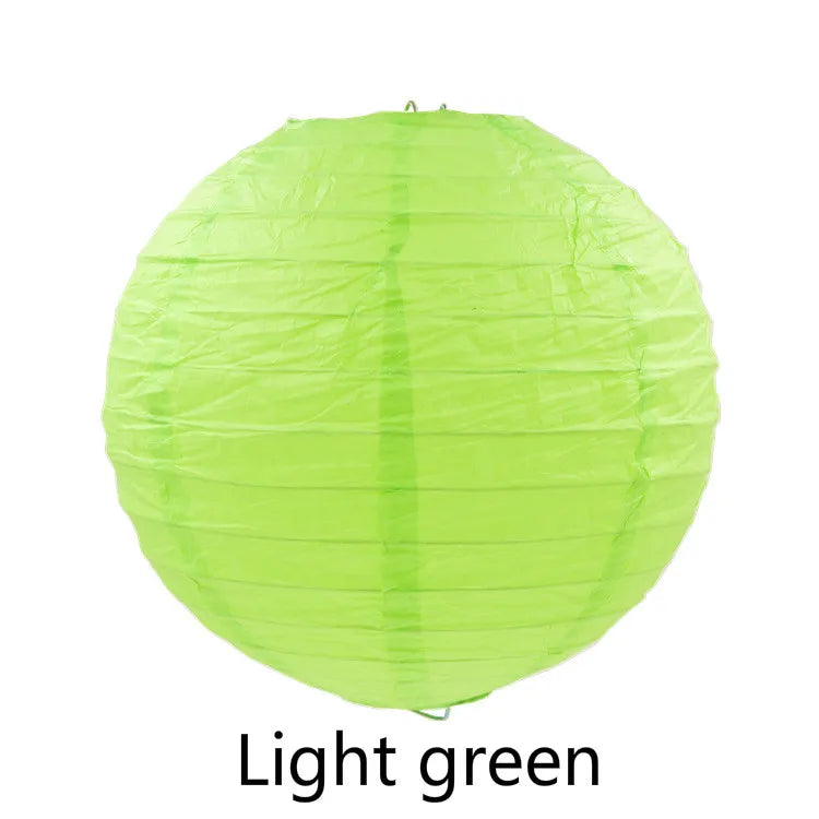 Round Paper Lantern Hanging Ball Decor for Wedding & Birthday Party, DIY Lampion Craft Supplies in White, Red & Blue