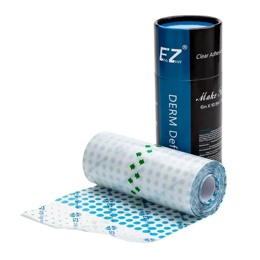EZ Waterproof Tattoo Film – Aftercare Adhesive Bandage for Skin Healing & Protection, Derm Defender