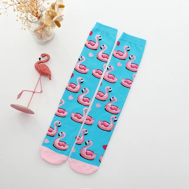 Cute Cartoon Animal Knee-High Socks for Babies & Kids – Warm Cotton Ankle & Over-Knee Socks for Girls