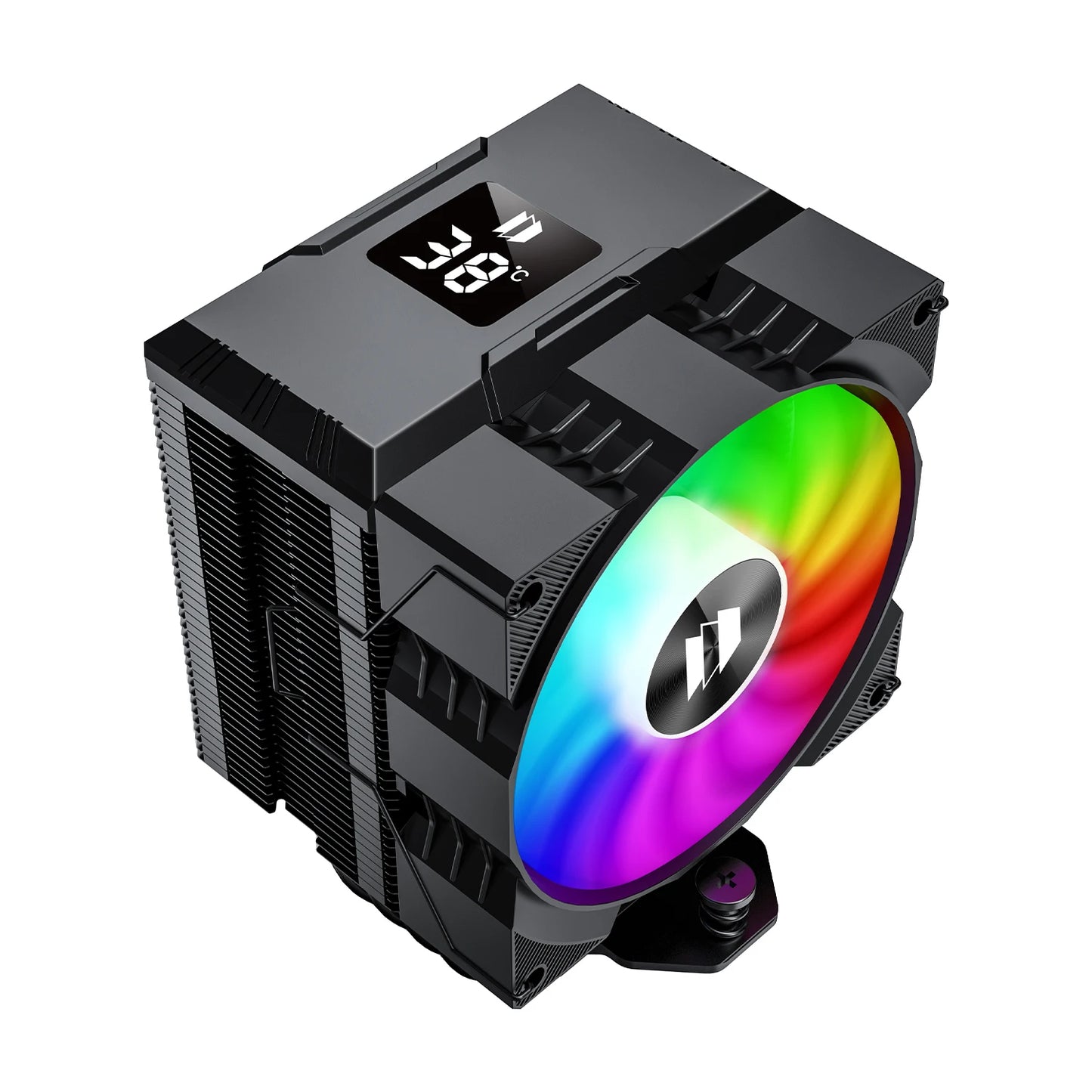 UPSIREN Walrus Assassin 90 CPU Air Cooler – Digital Display 4 Heat Pipe 92mm High Performance Radiator for Intel LGA1700/1200 & AMD AM4/AM5 Cooling System