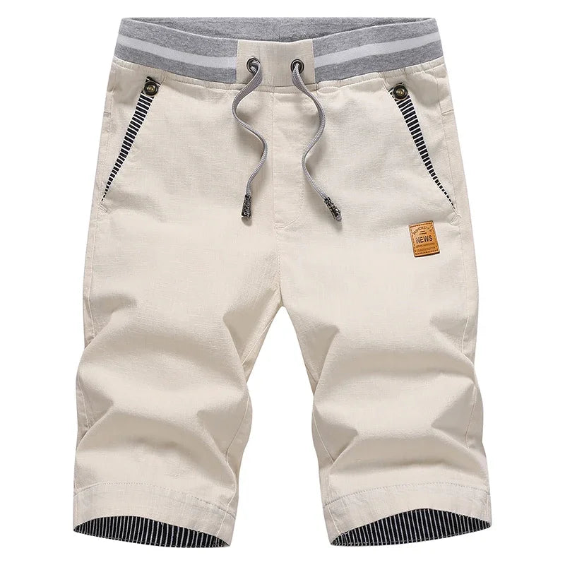 Men’s Summer Cotton Casual Shorts – Linen Bermuda Beach Shorts Plus Size 4XL Fashion Joggers