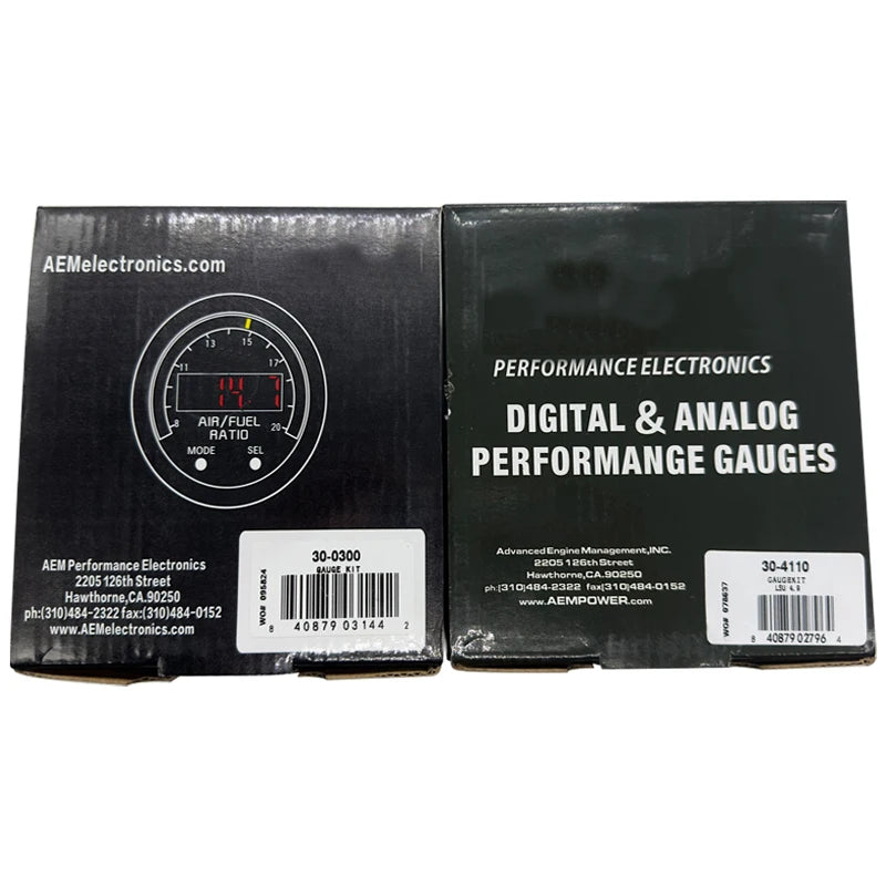 AEM Wideband Gauge Kit — 30-4110 / 30-0300 X-Series AFR O2 UEGO Air Fuel Ratio Gauge 2 1/16" with LSU 4.9 17025 Sensor