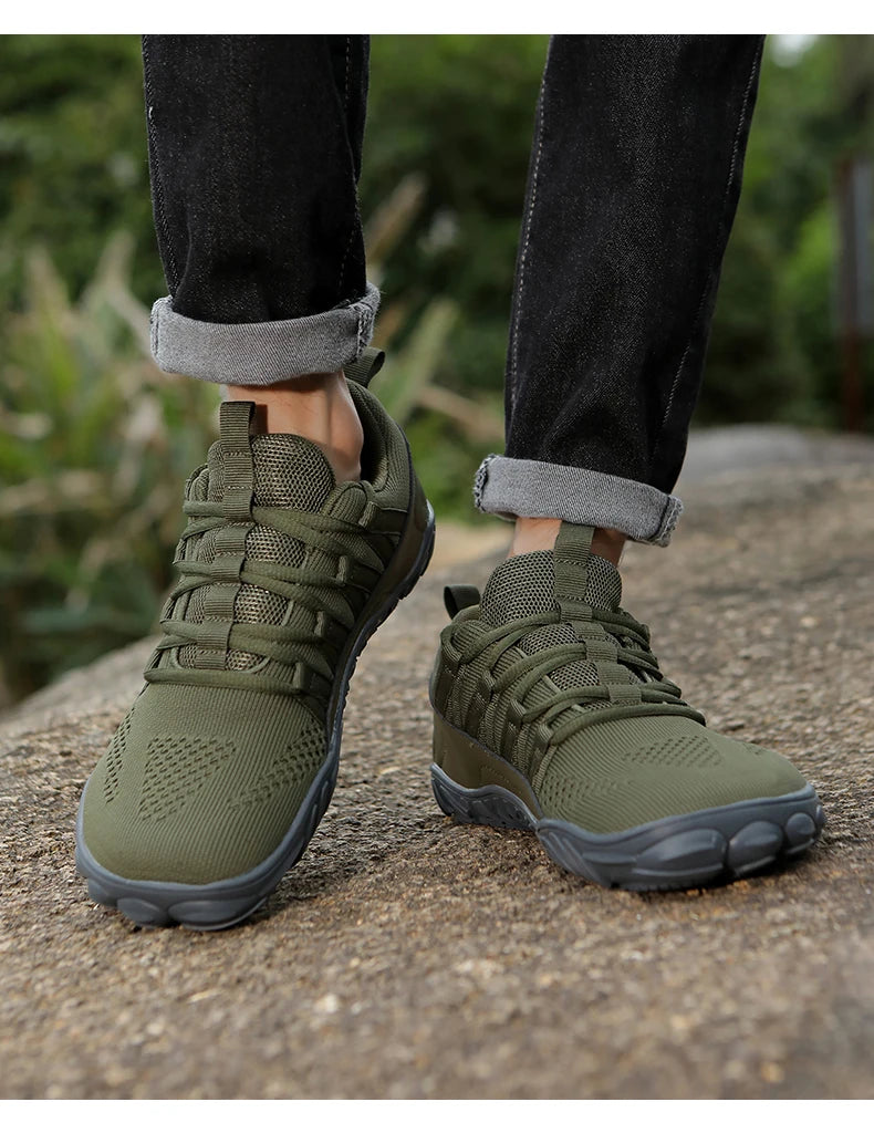 New Plus-Size Hiking & Outdoor Shoes – Wide Fit Barefoot Casual Sneakers for Men & Women
