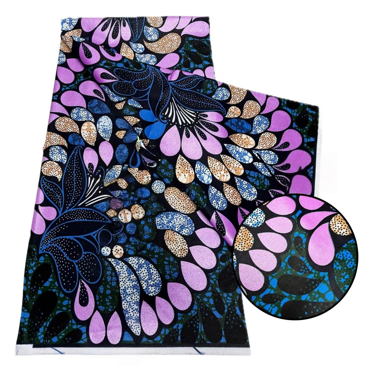 Original African Wax Print Fabric - 6 Yards 100% Cotton Nigerian Ankara Sewing Material for Women’s Dresses
