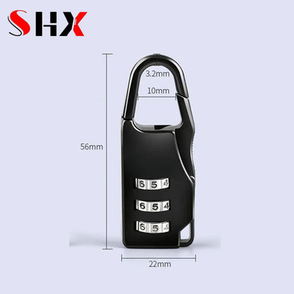 Mini Plastic Combination Lock – Dial Digits Code Password Padlock, Travel & Luggage Security, Gym Safety Lock