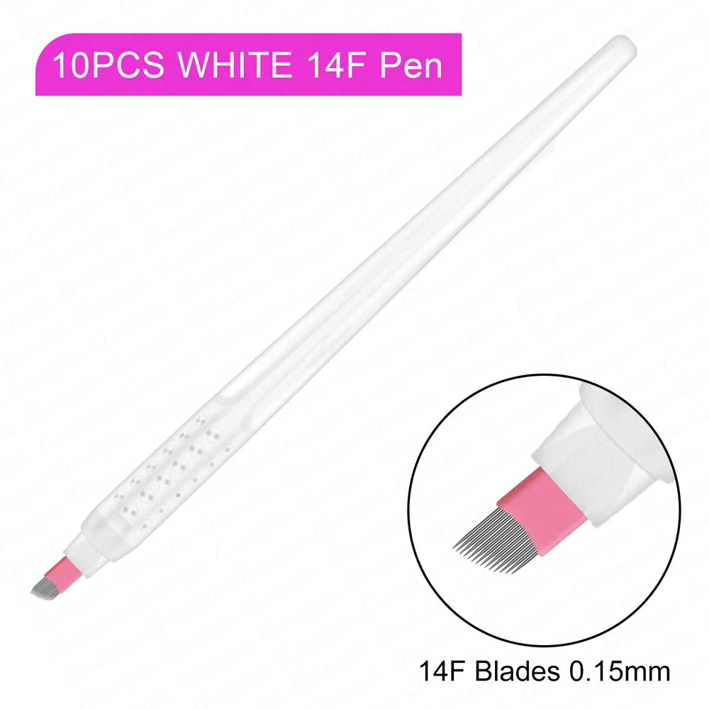 10PCS Microblading Disposable Pens — U18 0.18mm Microblade Tools for Eyebrow Permanent Makeup