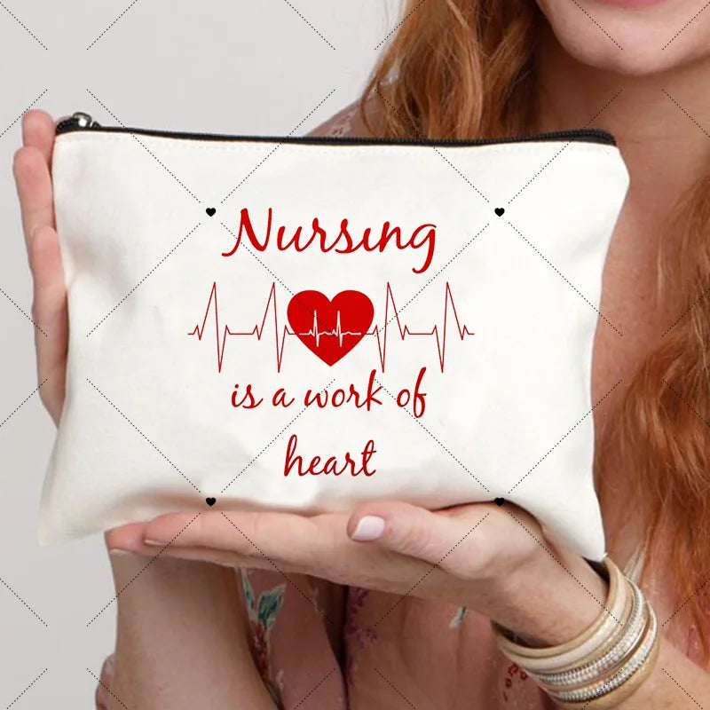 High-Quality Square Pillowcase — Washable Living Room Sofa Cushion Cover with “Thanks to Nurse” Print for Home & Office Decor