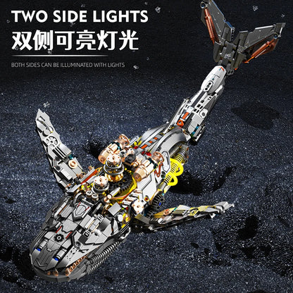 1388+ PCS Mechanical Whale Building Blocks – STEM Sea Life Model with Lights for Kids & Children’s Gifts