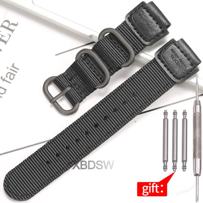 18mm Nylon Watch Band for Casio AE1200 AE1300 AE1000 AE1500 - Replacement Strap for A158W A159 MRW-200H SGW-300H PRG270 Watches