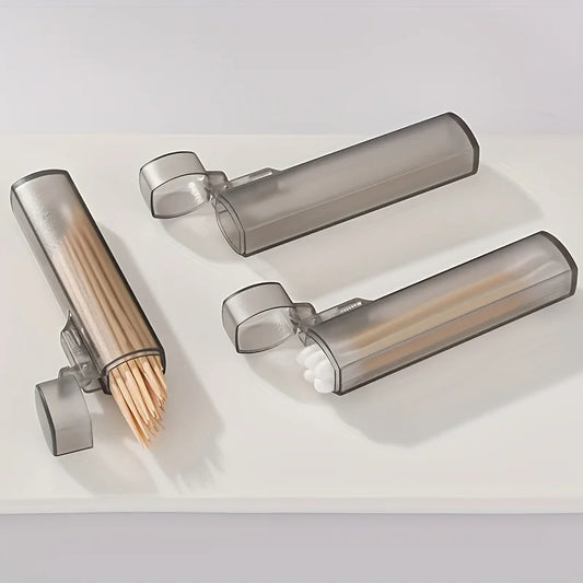 Portable Clear Toothpick Holder Case – Travel-Friendly Plastic Toothpick Storage for Kitchen & Restaurant Use