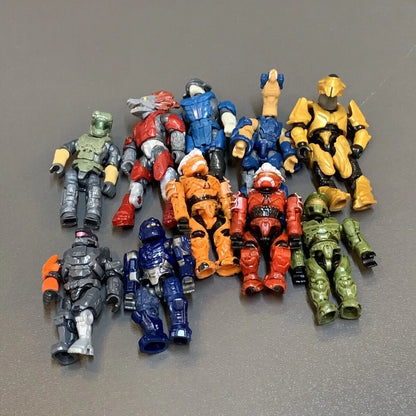Mega Construx Lot – Master Chief, Elite, Grunt & MOTU He-Man Figures with Weapons