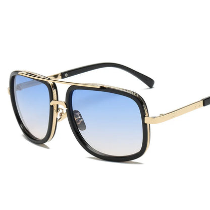Men’s Vintage Pilot Driving Sunglasses – Gradient Brown UV400 Summer Style Goggles