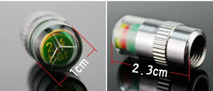 2/4PCS Car Tire Pressure Indicator - External Valve Cap Sensor for Monitoring and  Alerting Tire Pressure