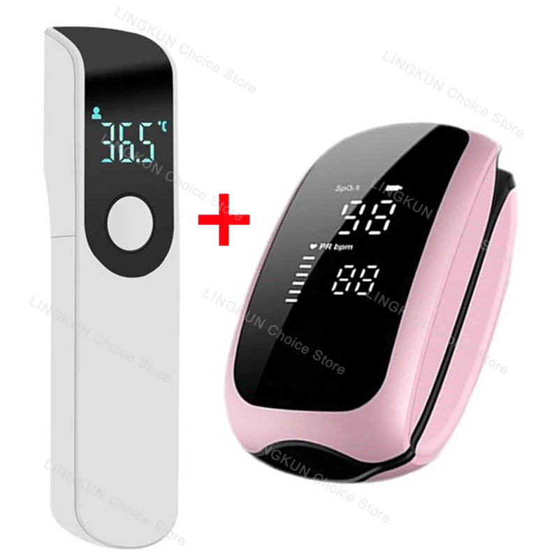 Rechargeable Digital Infrared Thermometer - Non-Contact Body Temperature Monitor for Adults and Infants with LCD Display