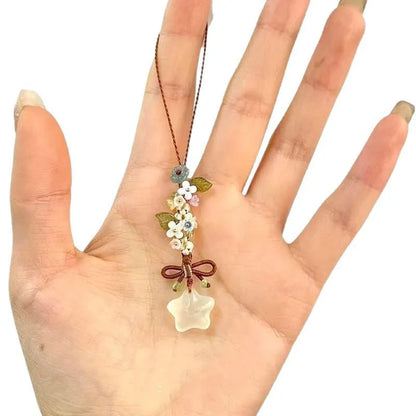 Ice Crystal Star Flower Pendant - Sweet Transparent Mobile Phone & Bag Charm Accessory