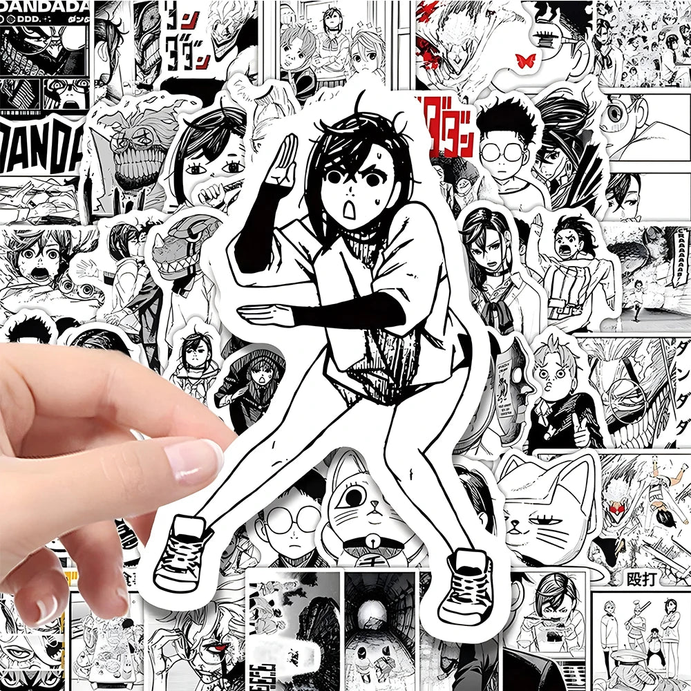 10/50/100/200PCS Dandadan Anime Stickers - Waterproof Cartoon Decals of Ken Takakura and Momo Ayase for Phones, Cars, Laptops, and DIY Crafts