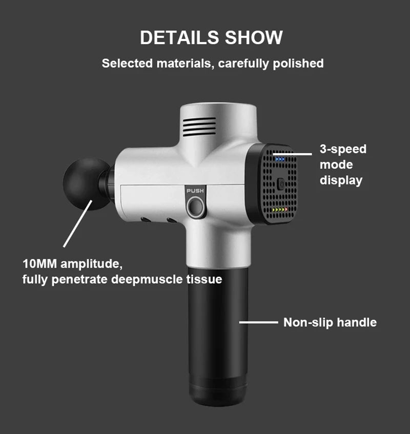 Phoenix A2 Deep Tissue Massage Gun — Muscle Relaxation & Pain Relief Therapy for Back, Legs & Feet