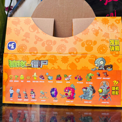 6PCS Plants vs Zombies 2 Clay Pot Blind Box – Sunflower, Peashooter & Zombie Game Figures for Kids Gift
