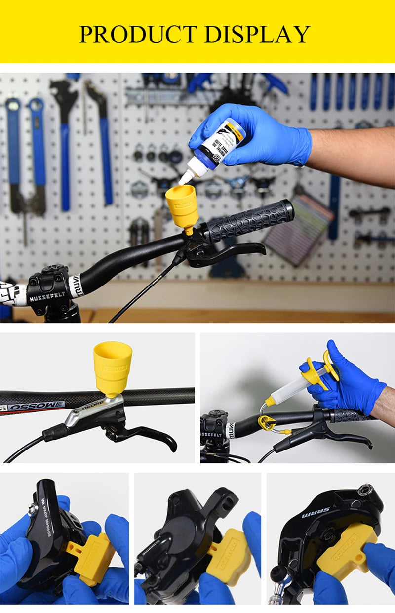 Bicycle Hydraulic Disc Brake Oil Bleed Kit – EZMTB PRO for SHIMANO, SRAM, Avid & MAGURA MTB Bike Repair Tool