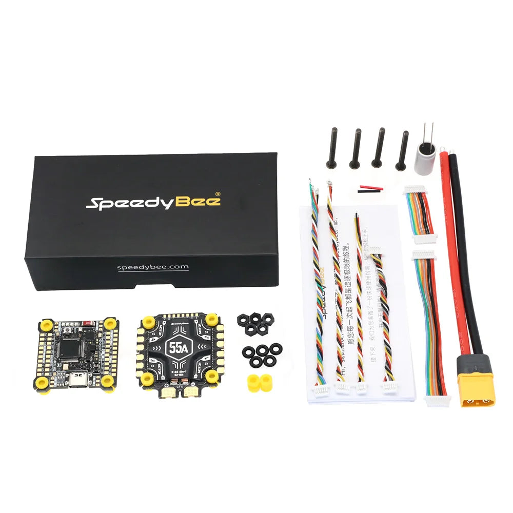 SpeedyBee F405 V5 55A Pro Stack - 32-Bit FC & ESC with OX32 Firmware for RC Model Aircraft