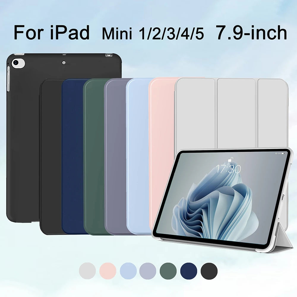 iPad Mini Smart Flip Case - 7.9-Inch Protective Cover for Mini 1st–5th Gen with Auto Sleep/Wake