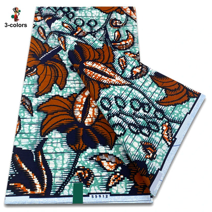 2026 Original African Wax Print Fabric - 100% Cotton Nigerian Ankara Batik Soft Pagne Material